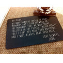 Engraved Laser Picture Wallet Insert Card Black Stainless Steel for Father's Day Gift with Your Handwriting Personalized Design