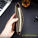 BULLCAPTAIN New Men's Business Wallet Features RFID  Blocking Card Holder Brand Design Wallet's China Genuine Leather Purse Men