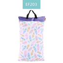Happy Flute 1 Stk. Große nasse/trockene Eimertasche zum Aufhängen für Stoffwindeln, Einlagen, Windeln, Wäsche mit zwei Reißverschlüssen, wasserdicht, wiederverwendbar