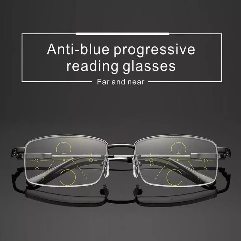 Sightto Progressive Glasses With Multifocal Lens Bifocal Reading Glasse Anti Blue Prescription Glasses Titanium Eyeglasses Frame