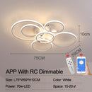 Smart Home Alexa Modern Led Chandelier Lamp RC Dimmable APP Circle Rings For Living Room Bedroom Ceiling Chandelier Fixtures