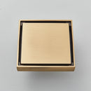 Rozin Brushed Gold Floor Drains 10*10cm Invisible Bathroom Floor Drain Matte Black Square Shower Deodorant Waste Drain Strainer