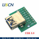 5pcs Mini Micro USB USB A Male USB 2.0 3.0 A Female USB B Connector Interface to 2.54mm DIP PCB Converter Adapter Breakout Board