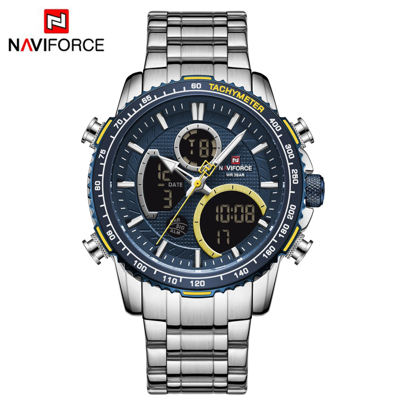 NAVIFORCE Men Watch Top Luxury Brand Big Dial Sport Watches Mens Chronograph Quartz Wristwatch Date Male Clock Relogio Masculino