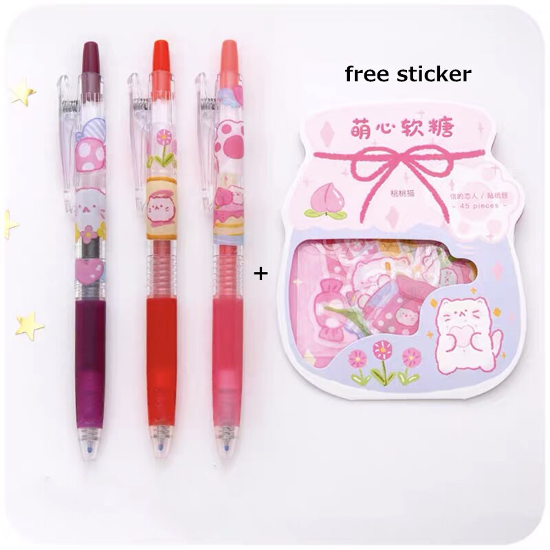 MINKYS 3pcs/lot Creative Candy Color Fruit Juice Pen Set DIY Graffiti Pen Art Drawing Marker Pen For Journal School Stationery