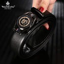 ManBang New Fashion Men Belt Cowskin leather business automatic buckle belt  Cowhide for Jeans Men Design High Quality