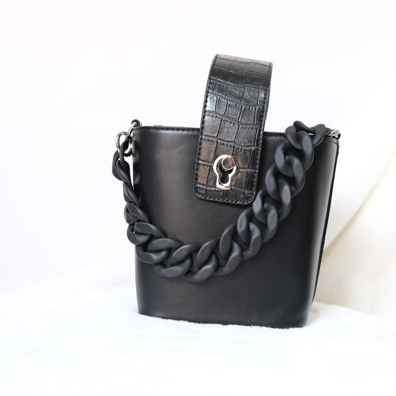 New Fashion Woman Handbag Accessory Chain Black White Green Resin Chain Luxury Frosted Strap Women Clutch Shoulder Purse Chain