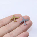 10pcs 20mm Stainless Steel High Quality Cute Plane Charms Pendant DIY Necklace Bracelets Unfading Colorless