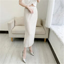 2023 summer women's new Miyake pleated skirt basic fashion versatile high waist straight skirt casual skirt women