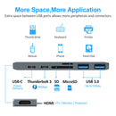 USB 3.1 Type-C Hub To HDMI Adapter 4K Thunderbolt 3 USB C Hub TF SD Card Reader Slot PD for MacBook Pro 16 14 Air 13 M1 Chip