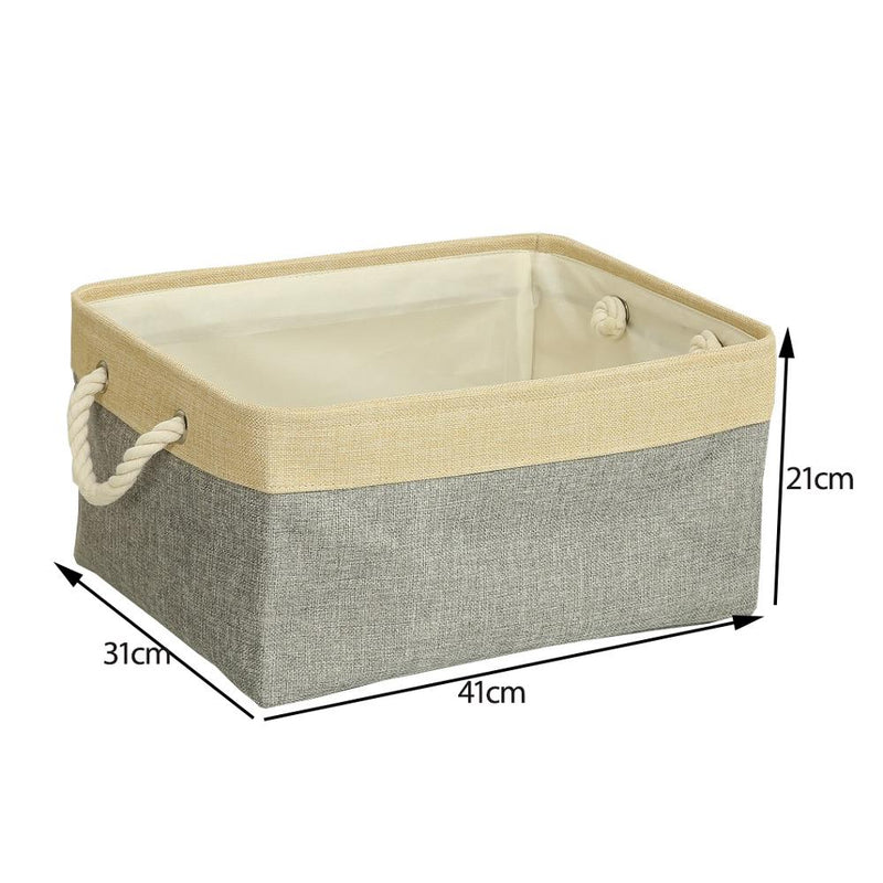 Cotton Linen Folding Storage Baskets Kids Toys Organizer Clothes and Sundries Storage Box Cabinet Storage Bag Laundry Basket