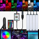 RGB-LED-Glühbirnen für die Fahrzeuginnenraumbeleuchtung mit USB-Wireless-Fernbedienung, APP-Musiksteuerung, verschiedenen Modi und dekorativer Auto-Lampe