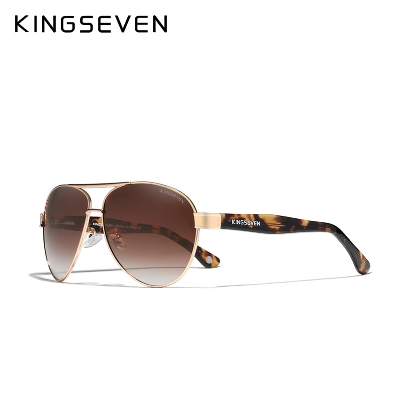 KINGSEVEN 2022 Official Debut Sunglasses Men Polarized Gradient Sun glasses Women Acetate Wire-Core Temples Pilot Eyewear N7777