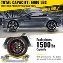 SucceBuy Vehicle Positioning Wheel Dollies 680Kg Per Dolly 2Pcs Car Wheel Dollies Car Skate Dolly Van Positioning Garage Jack