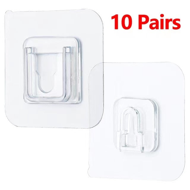 10/20/100PCS Hook Double-Sided Adhesive Wall Hooks Hanger Strong Transparent Suction Cup Hang Tool For Kitchen  klevende haken