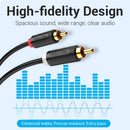 Vention 2 Cinch auf 2 Cinch-Kabel, Stecker auf Stecker Audio-Kabel für Heimkino DVD-Verstärker TV 1m 2m 3m 5m Kabel Cinch Vergoldet Cabo