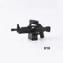 WW2 Military Weapon Building Blocks Maxine U.S. M1919A4 Heavy Machine Guns Japanese Army Figure Accessories Educational Toy C237