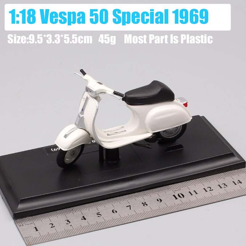 1:18 scale Piaggio Vespa Scooter 98 PK 125 GTR P150X 300 MP5 Primavera GTS motorcycle moto bike diecast vehicles toys model kids