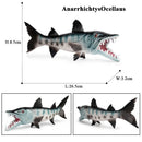 Oenux Sea Life Animals Model Action Figures Ocean Fish Sailfish Bass Grouper Salmon Aquarium Figurines PVC Educational Kids Toy