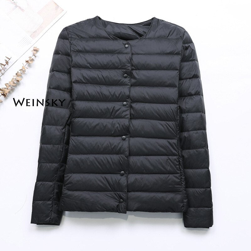 Spring Autumn Women Ultralight Thin Down Jacket White Duck Down Jackets Warm Winter Coat Parka Female Portable Outwear