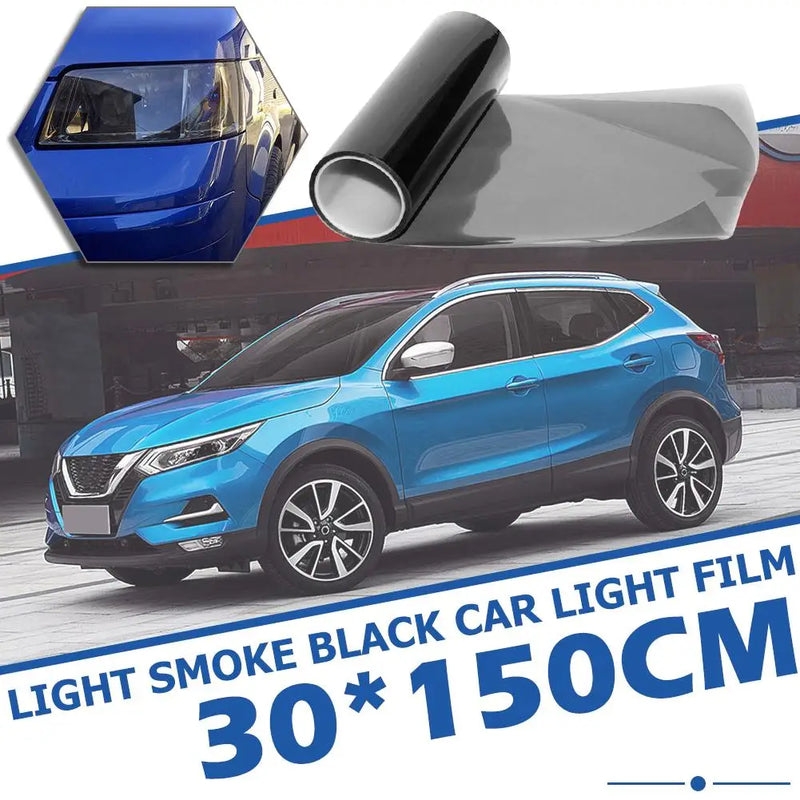 30x150cm Transparent Light Black Chameleon Car Tint Lighthouse Tail Light Headlights Fog Vinyl Smoke Film Foil Sticker Cover