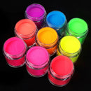 9 Boxes Acrylic Nail Powder Neon Pigment Powder Nails Polymer Gel Polish Manicure Tips Builder Professional Nail Art Supplies