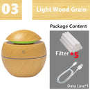 Mini Air Humidifier Ultrasonic USB Aroma Diffuser Wood Grain LED Night Light Electric Essential Oil Diffuser Aromatherapy Home