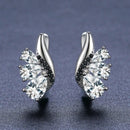 2023 New Fashion Black Hoop Earrings For Women Classic Silver Color Trendy Spinel Engagement I217