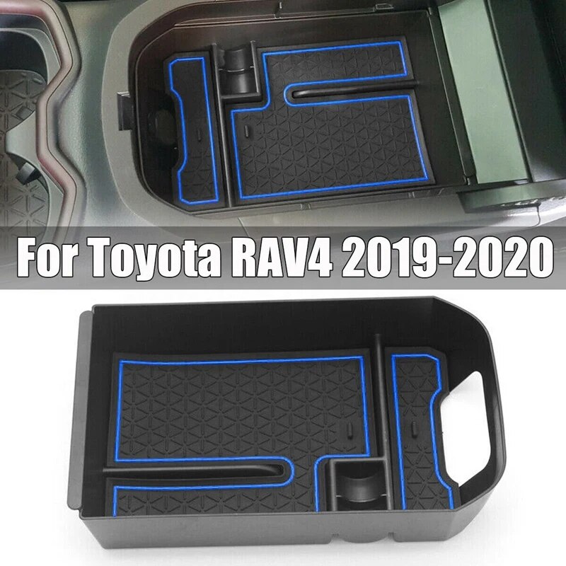 for Toyota RAV4 2019 2020 Car Center Console Armrest Storage Box Tray Organizer Anti-Slip Mats