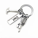 Fashion Dad Letters Keychains Creative Hammer Screwdriver Wrench Keyring Handbag Decor Tassel Hanging Pendant Father's Day Gifts