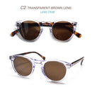 Gregory Peck OV5186 Vintage Round Men Sunglasses Frame Transparent Trendy Cicle Sunglasses for Women Polarized Round Sunglasses
