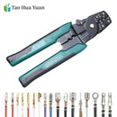 Tao Hua Yuan Crimping Tool Crimping Plier Wire Stripper Cutter Crimper WireTool 10-22AWG Quadrilateral Tube Bootlace Terminal AA