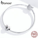bamoer Heirate mich Herz Emaille Anhänger für Frauen Original Silberarmband 925 Sterling Silber Schmuck Jahrestagsgeschenke SCC1403