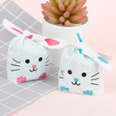 Hot New Cheap Wholesale 50pcs Cute Long Bunny Rabbit Ear Gift Bag Easter Candy Gift Plastic Party Favors 10*17cm