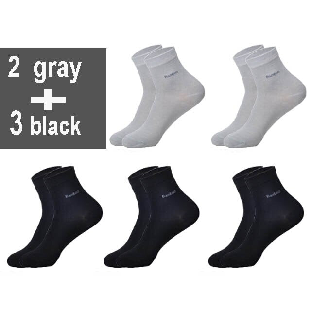 10PCS=5pair High Quality New Bamboo Fiber Socks Men Casual Business Breatheable Men&