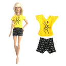 NK NEW Style Doll Summer Clothes Casual Wear Fashion Pattern Shirt Cute Pants Shorts For Barbie Doll Baby Toys Accessories JJ