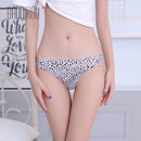 3 Pcs Woman Underwear Sexy Seamless Ice Silk Sports Female T-back Soft High Quality G-string Print Thongs Women's Panties