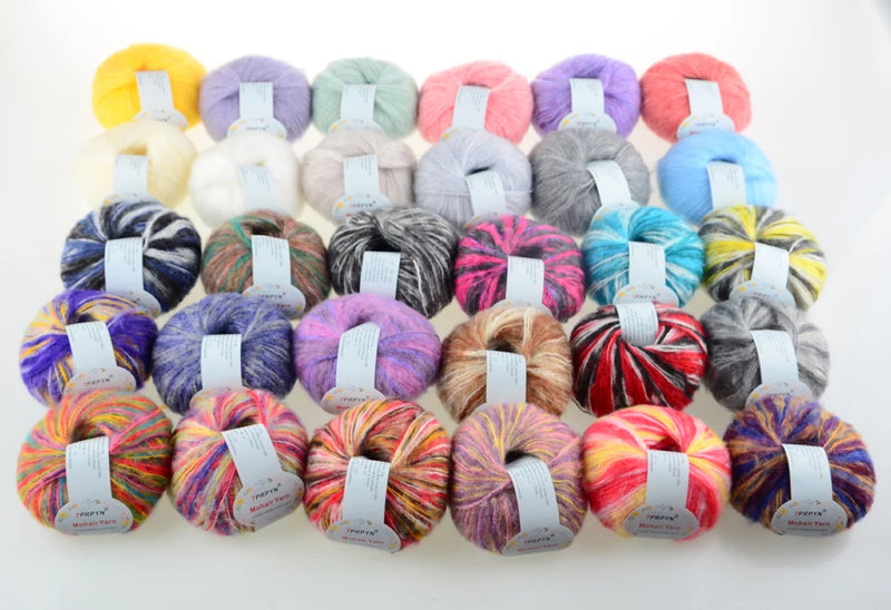 1Pc=25g Long Plush Cashmere Mohair Yarn Anti-pilling Fine Quality Hand-Knitting Thread for Cardigan Scarf Suitable for Woman