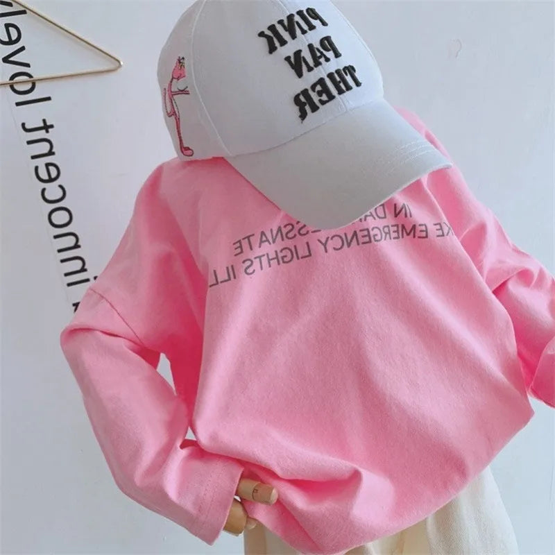Boys Girl T-shirt Long sleeve 2022 Luxury Design Warm Spring Autumn Cotton Baby Kids Tops Christmas Children Clothing