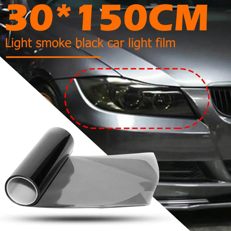 30x150cm Transparent Light Black Chameleon Car Tint Lighthouse Tail Light Headlights Fog Vinyl Smoke Film Foil Sticker Cover