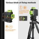 Huepar B02CG Cross Line Self-leveling Laser Level Green Beam Li-ion Battery with Type-C Charging Port & Hard Carry Case