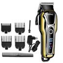 Kemei Haarschneidemaschine Elektrischer Haartrimmer Professioneller Herrenhaarschneider Schnurloser Barttrimmer LED-Anzeige Kabelloser Haarschneider