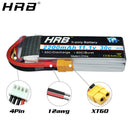 HRB Lipo Battery 2S 3S 4S 6S 1300mah 1500mah 2200mah 2600mah 5000mah 6000mah 4000mah  7.4V 11.1V 14.8V 22.2V T XT60 RC Parts