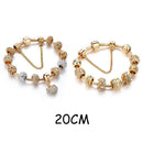2020 Wholesale INS gold flower bead Bracelets&amp;Bangles For Women Pulseira Feminina Charm Crystal Jewelry Trendy Bracelet BT200303