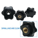 M4 M5 M6 M8 M10 M12 Plum PP Hand Tighten Nuts Handle Thread Star Mechanical Black Thumb Nuts Clamping Knob Manual Nuts