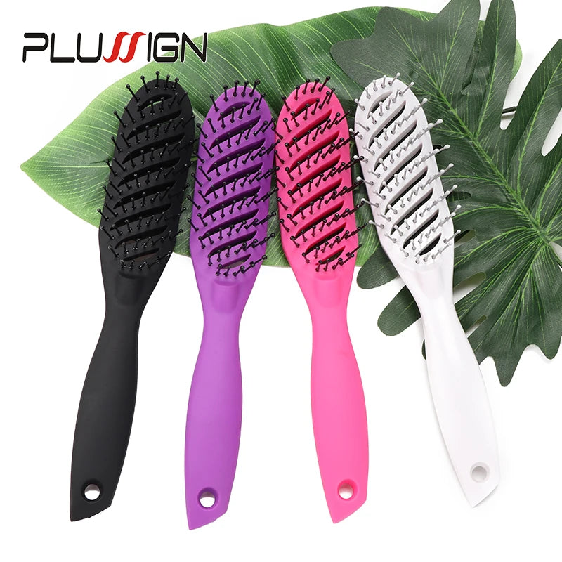 Plussign New Hair Brushes Curved Vented Styling Hair Brush, Detangling Thick Hair Massage Blow Drying Brush, Massage Hair Comb