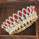 Crystal Queen Hochzeit Tiara Krone Braut Festzug Haarschmuck Barock Diadem Kopfschmuck Damen Braut Kopfschmuck Accessoires