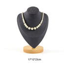 Bamboo and Wood with Microfiber Cloth Jewelry Display Stand Necklace Ring Display Stand Bracelet Earrings Display Jewelry Stand