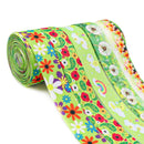 5 Yards 1" 25MM Flowers Printed Grosgrain Ribbons For Hair Bows DIY Handmade Materials Y2020122402