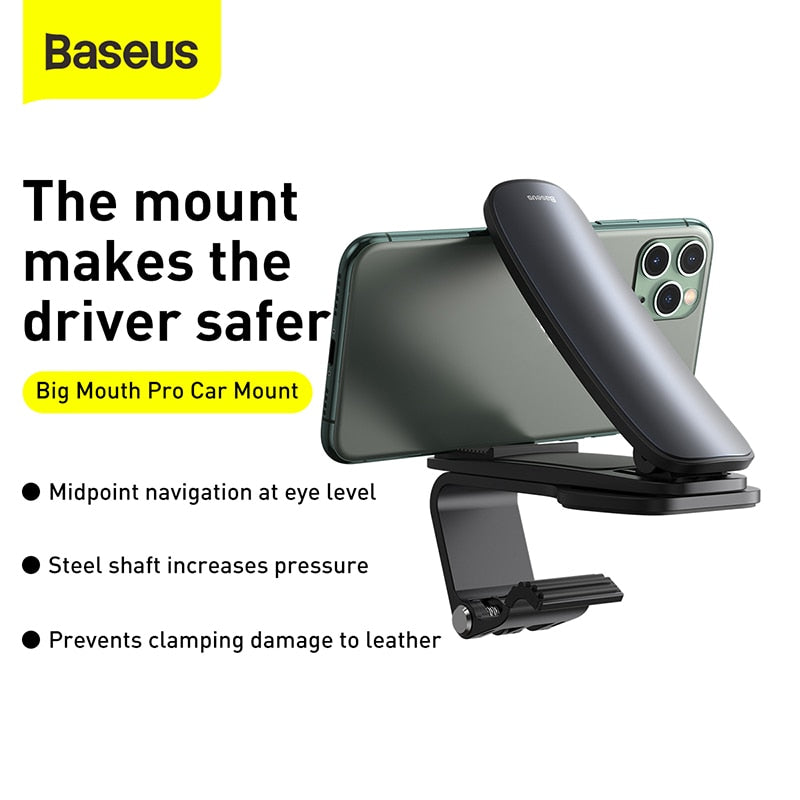 Baseus Car Phone Holder For Car center console Universal Phone Holder for 4.7-6.5 Inchs Car Mount Adjustable Car Phone Stand